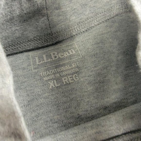 LL Bean Mens XL Green Gray Traditional Fit Long Sleeve Turtleneck Shirts - Picture 4 of 7